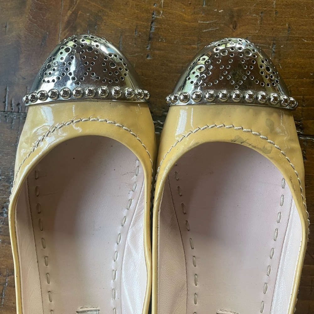 Miu Miu flats (US size 5) with Metal Toe Cap - Picture 5 of 12